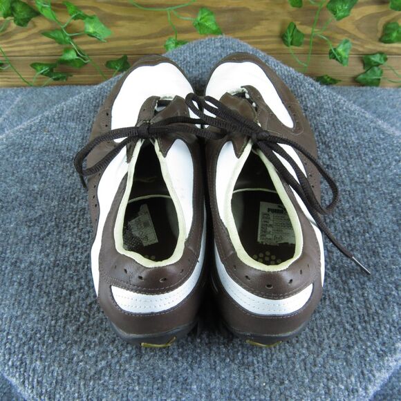PUMA Men's Golf‎ Wingtip Cleat Sneaker Brown Leather Size 9M Gently Used 2025 - Picture 4 of 6